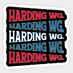 NATIONAL TEXT ART WARREN HARDING Sticker